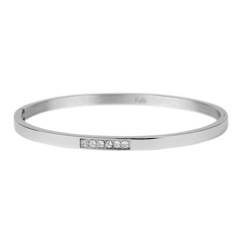 2140 Armband Zilver met zes Zirkonia stenen Kalli Jewelry