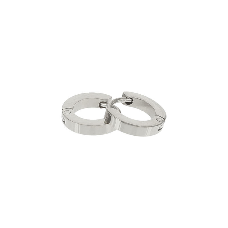 1898 Creool Oorbel Zilver Plat Glans Mini 2x6mm Kalli Jewelry