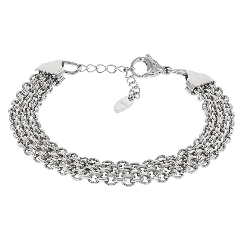 2542 Schakelarmband Zilver Geweven Mat Plat 9mm Kalli Jewelry