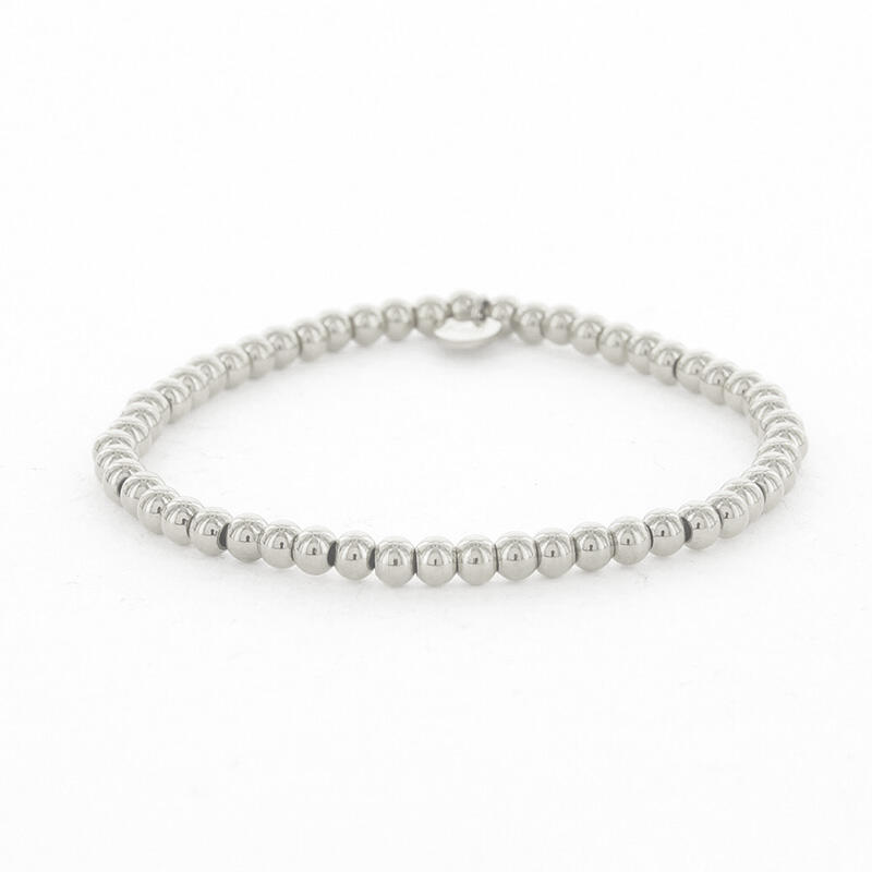 2665 Schakelarmband Zilver Stretch Bolletjes 4mm Kalli Jewelry