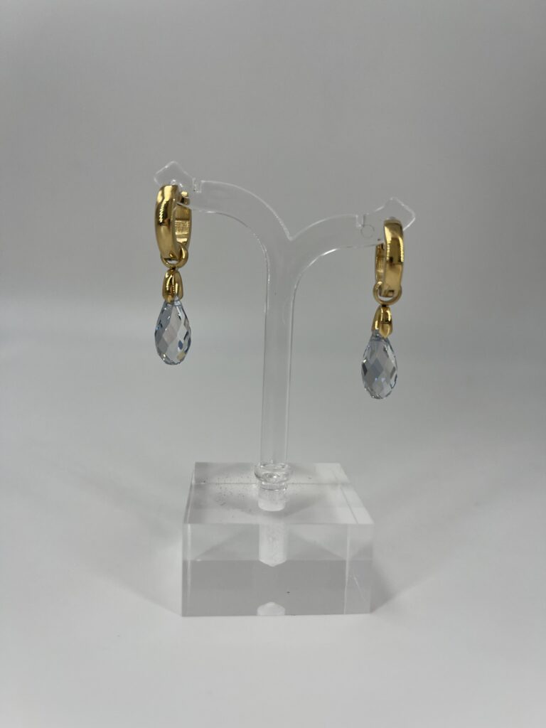 Oorhanger Swarovski Bol Klein Crystal, Goud