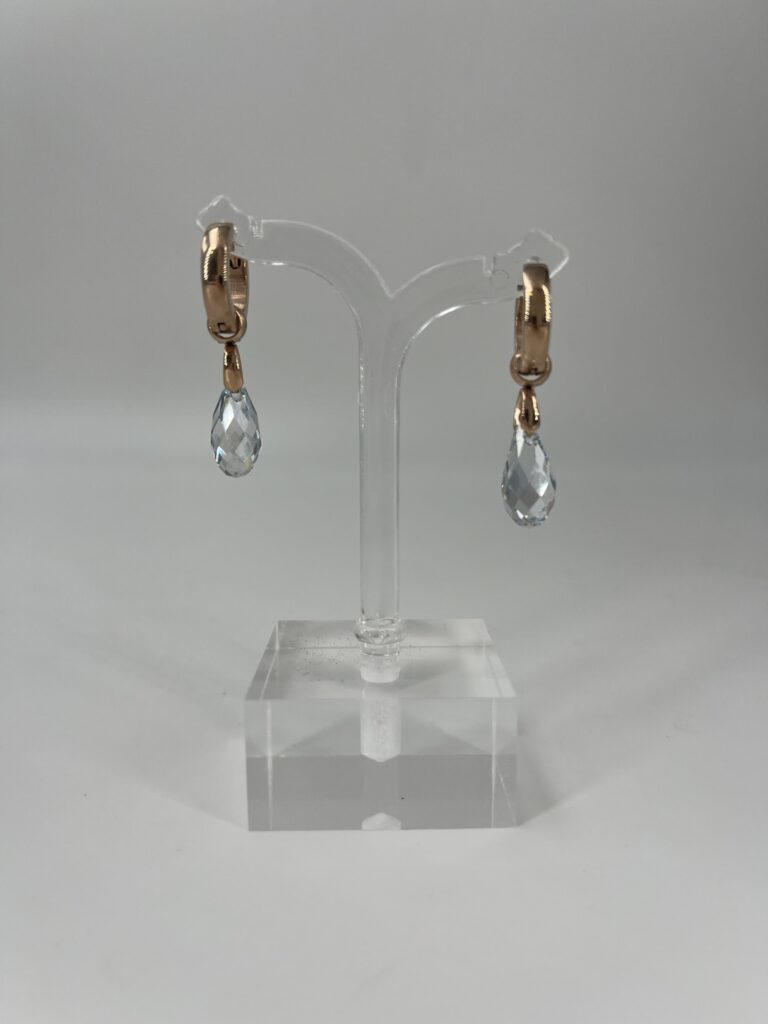 Oorhanger Swarovski Bol Klein Crystal, Roségoud
